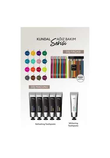 Kundal Deep Clean Toothbrush Hard Type Diş Fırçası 16'lı
