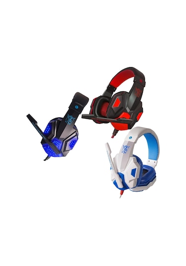 Suntek Pc Için Mic Led Işıklı Kulak Üstü Oyun Kulaklığı