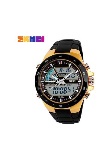 Leezsing Zamanı Yakalayan Şık Spor Saati: Suya Dayanıklı, Moda Tasarım, Altın Ve Siyah Kombinasyonlu Çok Renkli