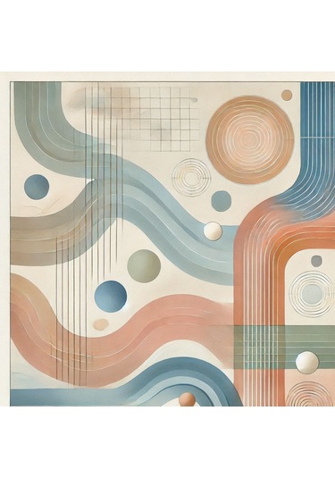 İskandinav Soyut Tablo Set Çerçevesiz 50x50cm Pvc Tablo 4'lü Set 009 Her Bir Tablo 50x50cm Büyüklüğündedir.