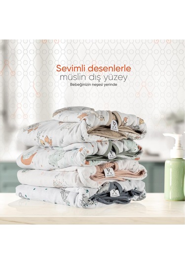 Gezenbebe Hero Desenli Müslin Ve Havlu Bebek Çocuk Pançosu 001