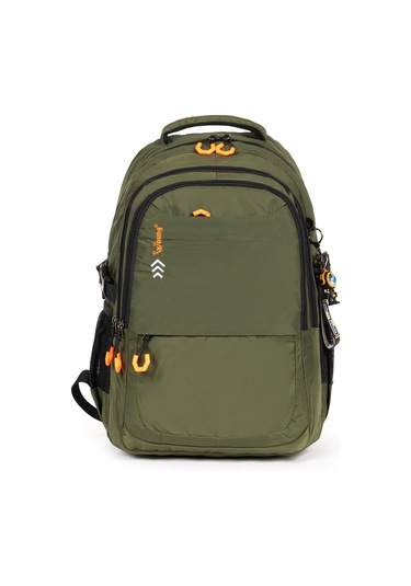 Fermuarlı Geniş Bölmeli Spor & Okul Sırt Çantası Hafif, Ergonomik Ve Dayanıklı Tasarım - Haki Haki