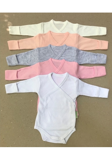 Özdemirlitekstil Bebelino Çıtçıtlı Badi Kruvaze (5 Li Paket) (456375770) Çok Renkli