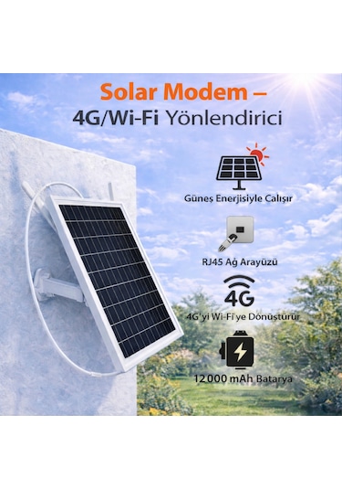 Apronx APX-SR406 Wireless 4G Solar Modem 6W 8 Kullanıcı 12000 mAh