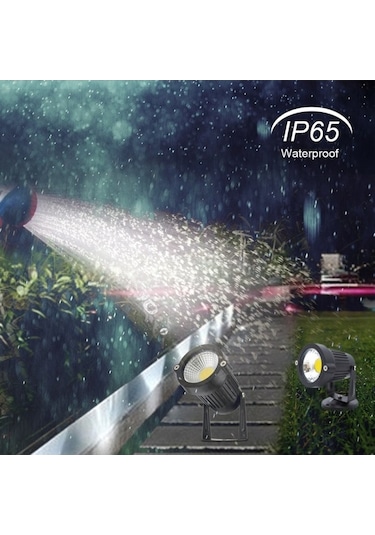 Trendooze 7w Cob Led Çim Lambası Dc12v Ip65 Sıcak Beyaz Dış Mekan Aydınlatma