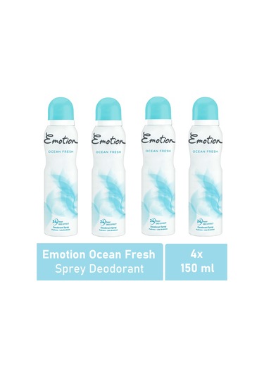 Emotion Ocean Fresh Kadın Sprey Deodorant 4 x 150 ML