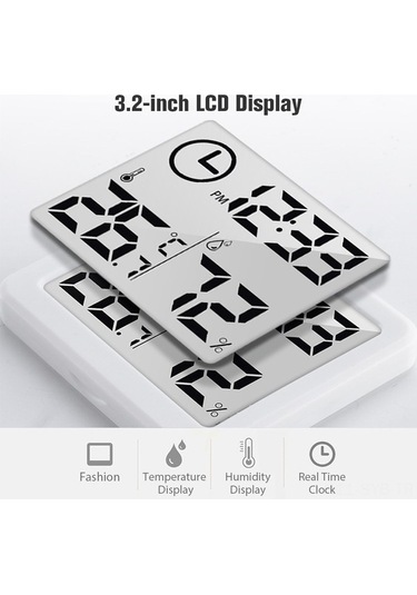 My Topped Mini Beyaz Dijital Oda Termometre Nemölçer -10c/70c, %20-99% Rh, Pil Dahil