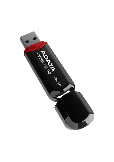Adata Uv150 32gb Usb 3.0 Snap-on Cap Flash Bellek 32 Gb Siyah