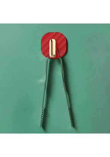 2li Yapışkanlı Retro Askılık Dolap Kapak Kulpu Kırmızı 5361 Çok Renkli