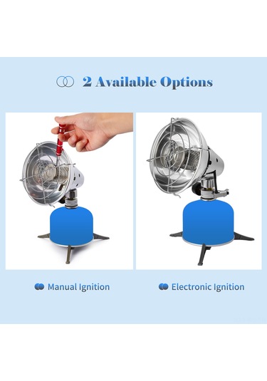 Reedark Kamp Gazlı Taşınabilir Isıtıcı - Çadır, Balıkçılık Ve Doğa Yürüyüşleri İçin Tüpsüz