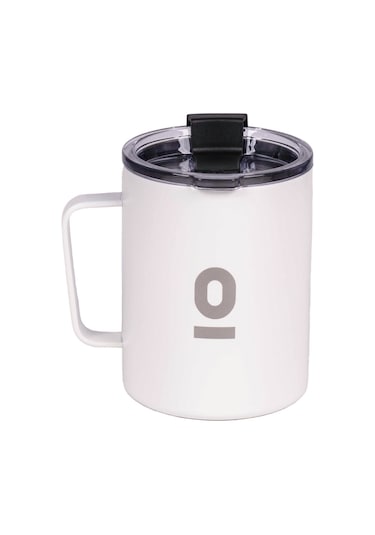 Paslanmaz Çelik Beyaz Metal Kupa 420 ML Vakum Kapaklı Isı Yalıtımlı No:90