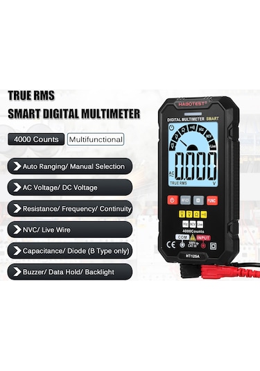 Habotest Ht125a 4000 Sayım Akıllı Dijital Multimetre