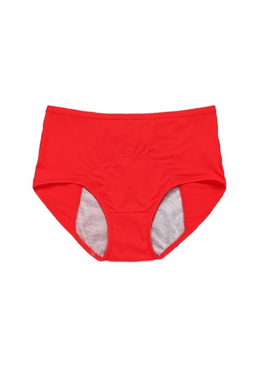 Kırmızı Kadın Sızdırmaz Adet Külot Fizyolojik Pantolon İç Pamuk Su Geçirmez Artı Boyutu Külot Kırmızı