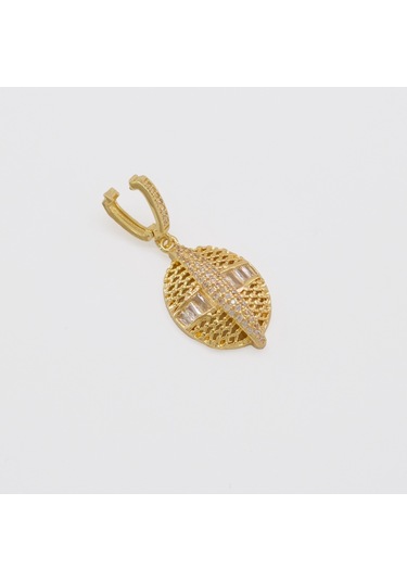 Ferizz Ajda Charm Çelik Altın Kaplama Kadın Taşlı Model-chr-101 Gold