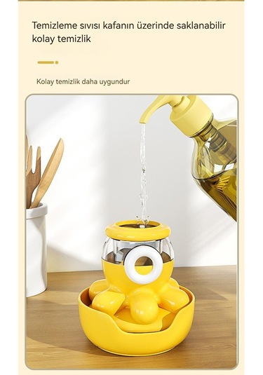 Cc Ggball Mm Aoyu Ahtapot Tencere Fırçası Otomatik Sıvı Dolum Tencere Fırçası Mutfak Ev Soba Temizleme Fırçası