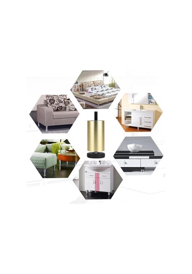 Suntek 4 Adet Alüminyum Alaşımlı Mobilya Ayakları Altın-10cm Çok Renkli