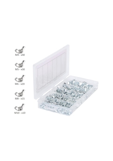 Venoa Dks115 Galvanizli Kelebek Somun Seti Çantalı 115 Parça Diğer