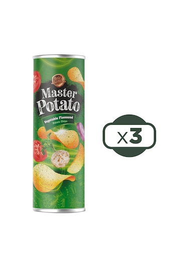 Master Potato Sebze Çeşnili Cips 3 x 160 G