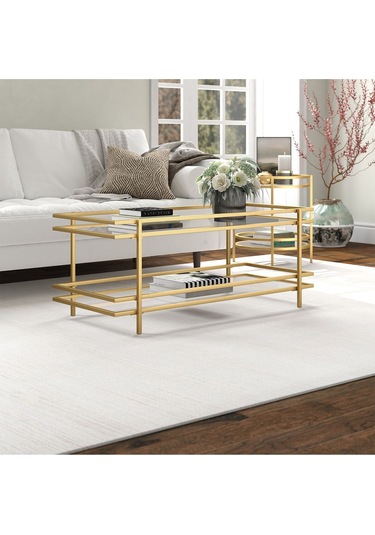 Yashira Gold Metal&cam Orta Sehpa