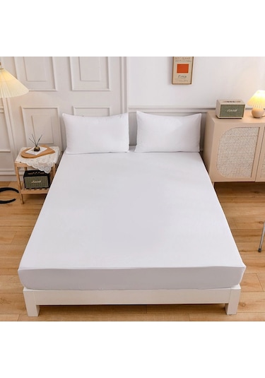 Beyaz Düz Renk Tek Kişilik Yatak Yastık Kılıfı 1.5/1.8 Tek Kişilik Çift Kişilik Nevresim Takımı Yastık Kılıfı Yok 120 200+27cm