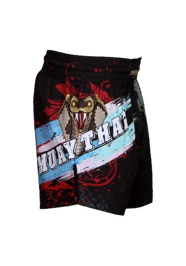 Dosmai Dijital Baskılı Muay Thai Spor Şort Siyah Mts211