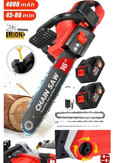 Stilmax OYP40VF-2 Akülü Yağ Pompalı Da Budama Testeresi Çantalı