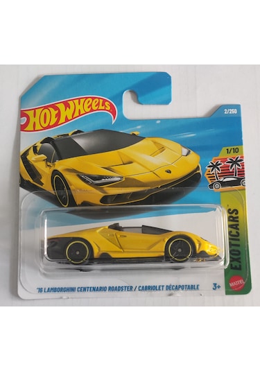 Yeni Case Hot Wheels 16 Lamborghini Centenario Roadster Sarı