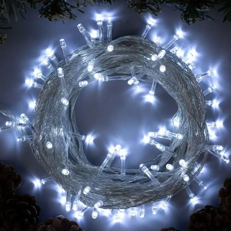 Luazon Lighting Yeni Yıl Ağacı İçin Beyaz Işık Zinciri 10 Metre 15288213 Beyaz