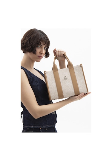 Benetton Kadın El Çantası Bnt1596 Bej Camel Bej Camel Çok Renkli