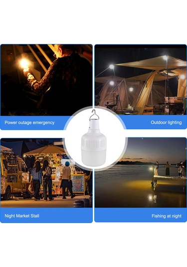 Maiyame 9'lu Usb Şarj Edilebilir Led Feneri, 5 Seviye Parlaklık Ayarlı, Kancalı Acil Işık, 500mah Batarya, Ev Ve Kamp Kullanıma Uygun