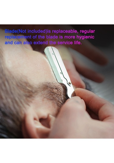 Yifomall Erkekler İçin Altın Kaplama Klasik Tıraş Bıçağı - Yüz Ve Sakal Tıraşı 1 Saat