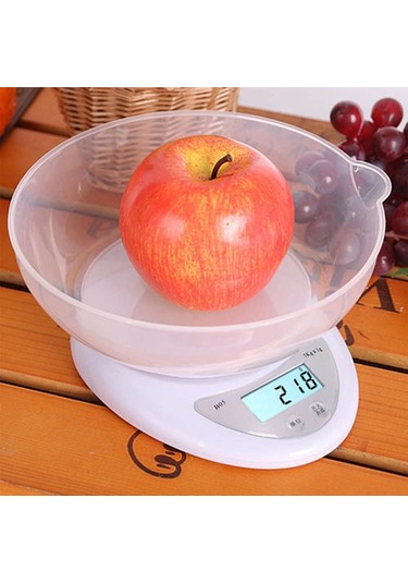 5 Kg / 1g Yüksek Hassasiyetli Mutfak Gıda Ölçeği Tartım Ölçümü Gıda Pişirme Pişirme İçin Dijital Ölçek Ahşap