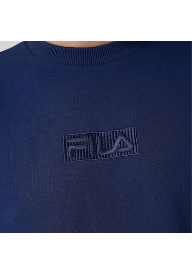 Antrasit Fila Erkek Bisiklet Yaka Sweatshirt Deva Fam0570 Antrasit