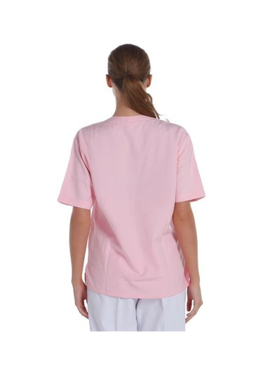 V Yaka Ceket Kısa Kol Pembe