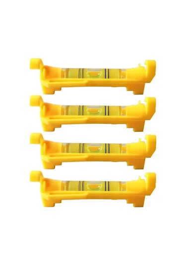 Yunboo 4 Adet Sarı Plastik Baloncuk Seviye Aleti, Tahta Kesme, İnşaat, Ölçüm Ve Konstrüksiyon İçin Taşımayı Kolaylaştırır