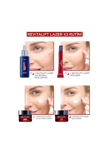 L'Oreal Paris Revitalift Laser X3 Gkf 20 Yaşlanma Karşıtı Bakım Kremi 50 ML