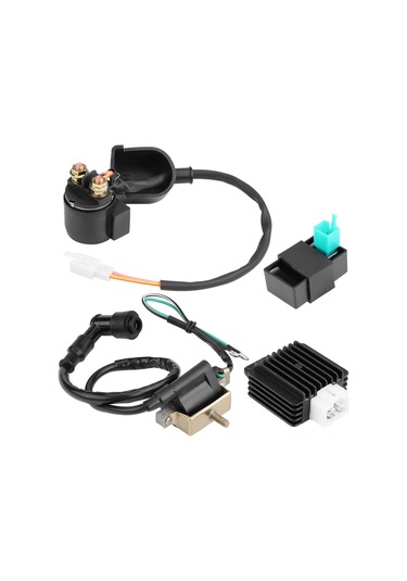 Yaozixa 50-110cc Atv/quad İçin 4'lü Elektrik Seti: Röle, Tam Dalga Düzgücü, 5 Pin Cdı Ve Ateşleme Bobini - Verimlilik Ve Güvenilirlik Artırıcı