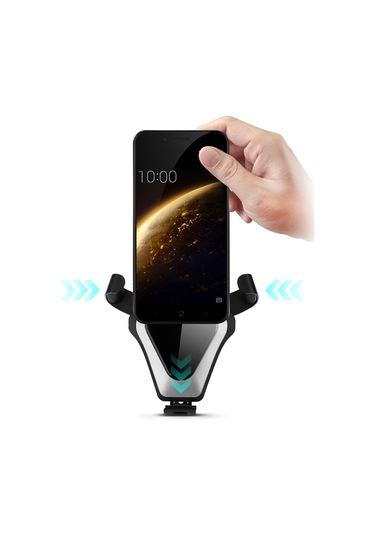 Yunboo Araç İçin Hızlı Şarjlı Qi Kablosuz Telefon Tutucu - 360 Dönebilir