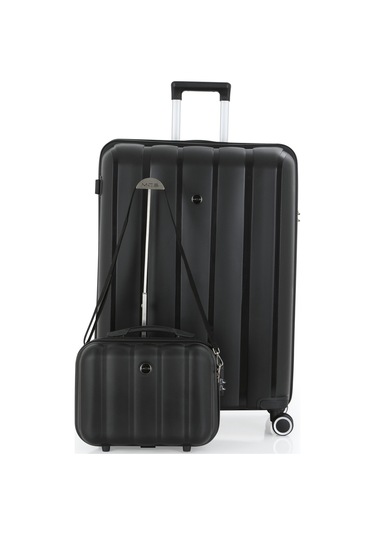 Mçs Polipropilen 2li Valiz Seti Büyük & Makyaj V305 S21yy1000081-set 00001 Siyah