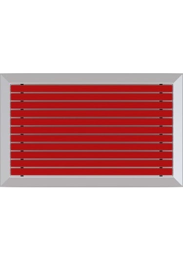 Arfen 40X70 Kauçuk Üst Yüzeyli Alüminyum Paspas - Kırmızı