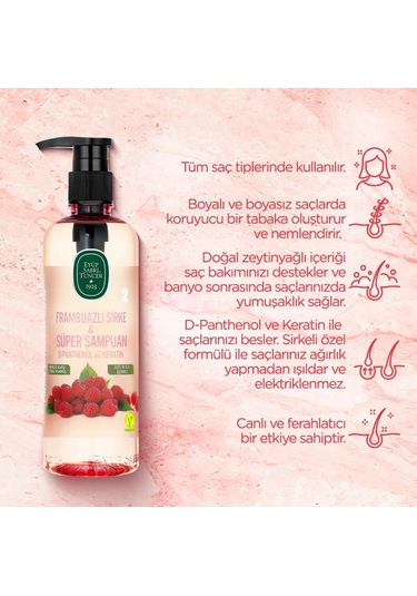 Eyüp Sabri Tuncer Sirke Frambuaz X2 Saç Toniği Ve X2 Şampuan 100 Ml, Rosıe Makyaj Pamuğu