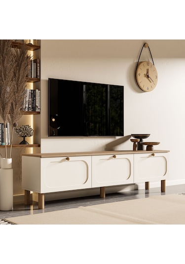 1280 Monza 180 Cm Membran Mdf Kapaklı Bohem Tv Ünitesi Sepet-be