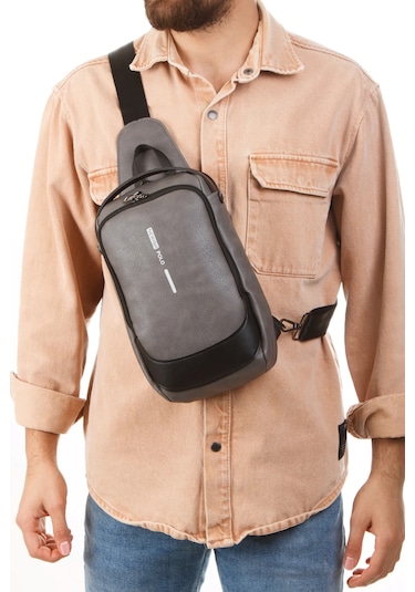 Newish Polo Uziko Çapraz Sırt Çantası-body Bag -antrasit Antrasit