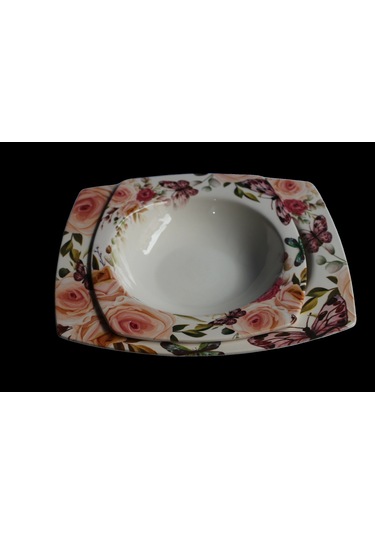 Dijital Desen Kare Salata Kasesi Çok Renkli