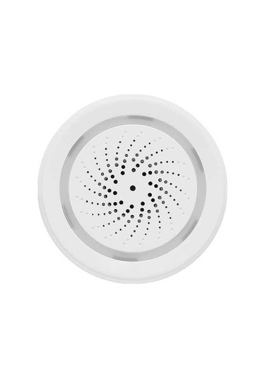 Novahub Akıllı Ev Alarm Siren - Wifi Bağlantılı, 100db Sesli Uyarı, Sıcaklık/nem Sensörlü, Tuya Uyumlu Beyaz, Küçük Boyutlu Beyaz
