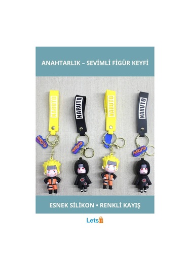Naruto Silikon Anahtarlık Sevimli Anime Figürleri İle Çok Renkli