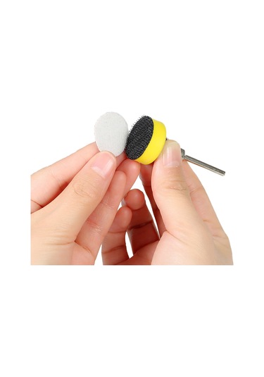 100 Adet 25mm 1" Zımpara Disk Zımpara Diski 100-3000 Kum Kağıdı İle 1 İnç Aşındırıcı Parlatma Ped Plakası + 1/8" Şaft Döner Alet