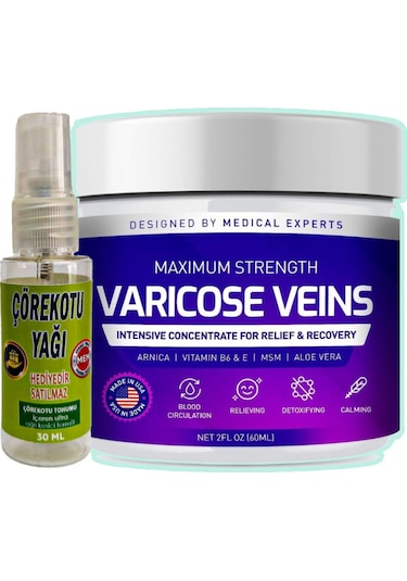 Veins Maximum Strength 100 Ml  Krem + 30 Ml Çörek Otu  Dindirici Yağ