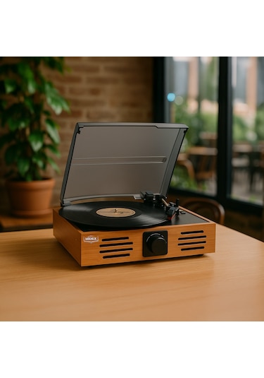 Midex MTX-106OR 3 Devir Nostaljik Retro Pikap Plak Çalar + İğne