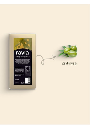 Ravla Naturel Sızma Zeytinyağı - Sofralık 5l